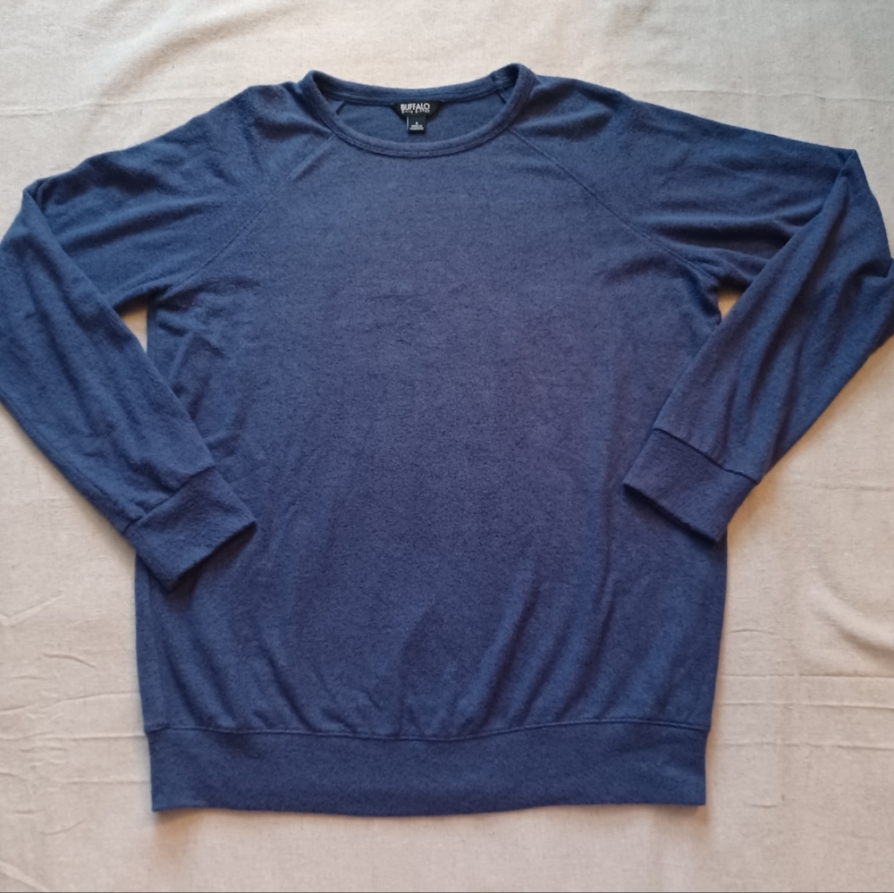 Buffalo David Bitton Deep Blue Crewneck Sweater Men's Size Small